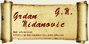 Grdan Midanović vizit kartica